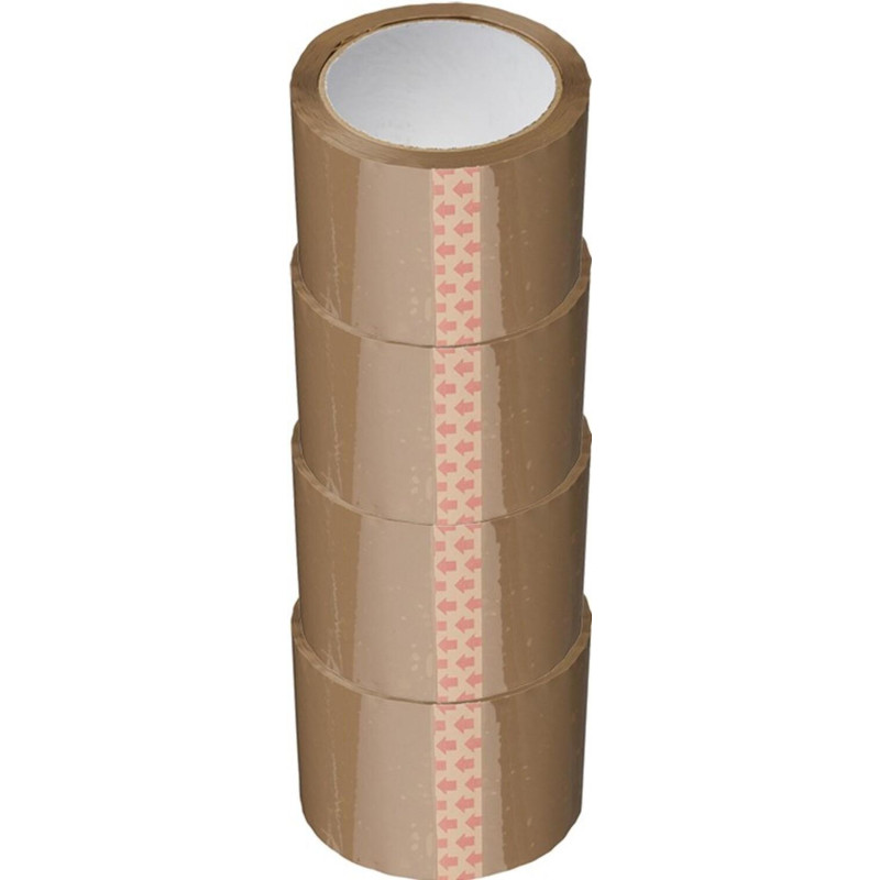 Клейкая лента упаковочная 75мм х 66м 47мкм коричневая 4 шт/уп СПб
