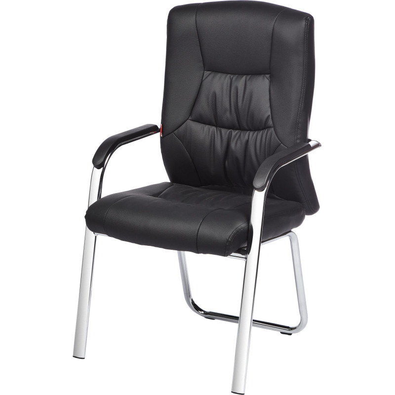 Конференц-кресло BN_TQ_Echair-807 VPU кожзам черный, хром