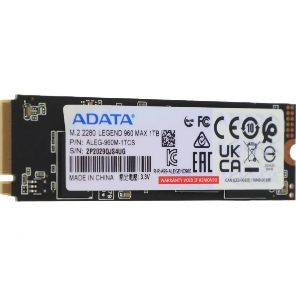 SSD накопитель ADATA LEGEND 960 MAX 1TB M.2 2280 PCIe4x4(ALEG-960M-1TCS)