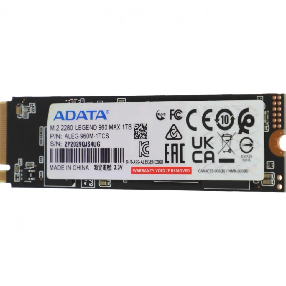 SSD накопитель ADATA LEGEND 960 MAX 1TB M.2 2280 PCIe4x4(ALEG-960M-1TCS)
