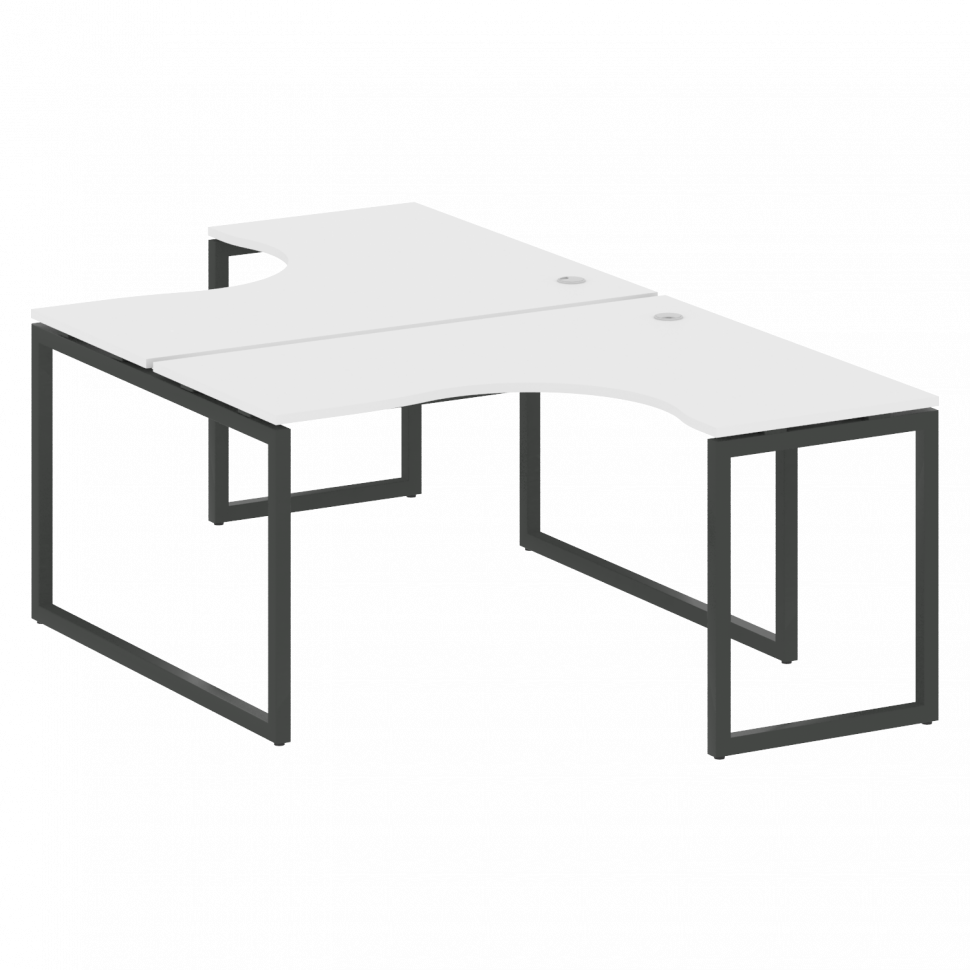 Metal System Quattro Рабочая станция криволинейная на О-образном м/к 40БО.РАС-СА-2.3 Белый/Металл Ан Metal System Quattro Рабочая станция криволинейная на О-образном м/к 40БО.РАС-СА-2.3 Белый/Металл Ан