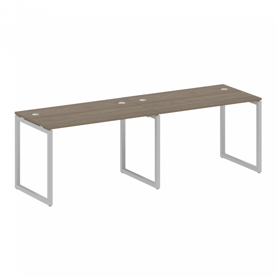 Metal System Quattro Рабочая станция на 2 места на О-образном м/к 40БО.СМ-2.2 Вяз Благородный/Металл