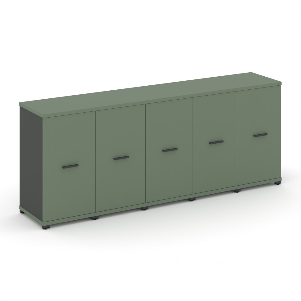 Concept Шкаф 5 узких секций, 2 ниши CN.STU-253 A Кобо/Антрацит/Металл Антрацит 2084*420*818