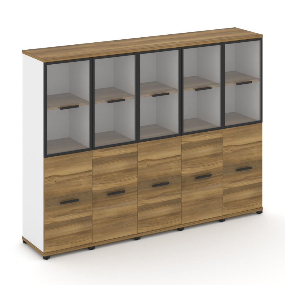 Concept Шкаф 5 узких секций, 4 ниши CN.STU-452 RPB B Сандал Янтарный/Белый Бриллиант/Металл Черный/П Concept Шкаф 5 узких секций, 4 ниши CN.STU-452 RPB B Сандал Янтарный/Белый Бриллиант/Металл Черный/П