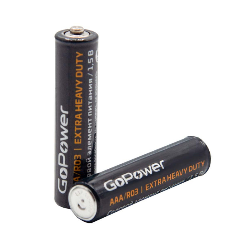 Батарейка GoPower R03 AAA 4шт/бл Heavy Duty 1.5V (4/48/576)