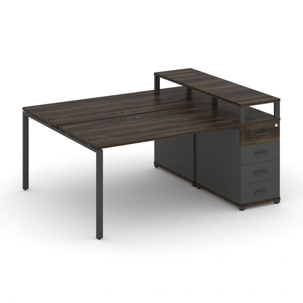 Concept Рабочая станция с 1 опорной тумбой CN.DRS-410 A Дуб Мали/Антрацит/Металл Антрацит 1600*1480* Concept Рабочая станция с 1 опорной тумбой CN.DRS-410 A Дуб Мали/Антрацит/Металл Антрацит 1600*1480*