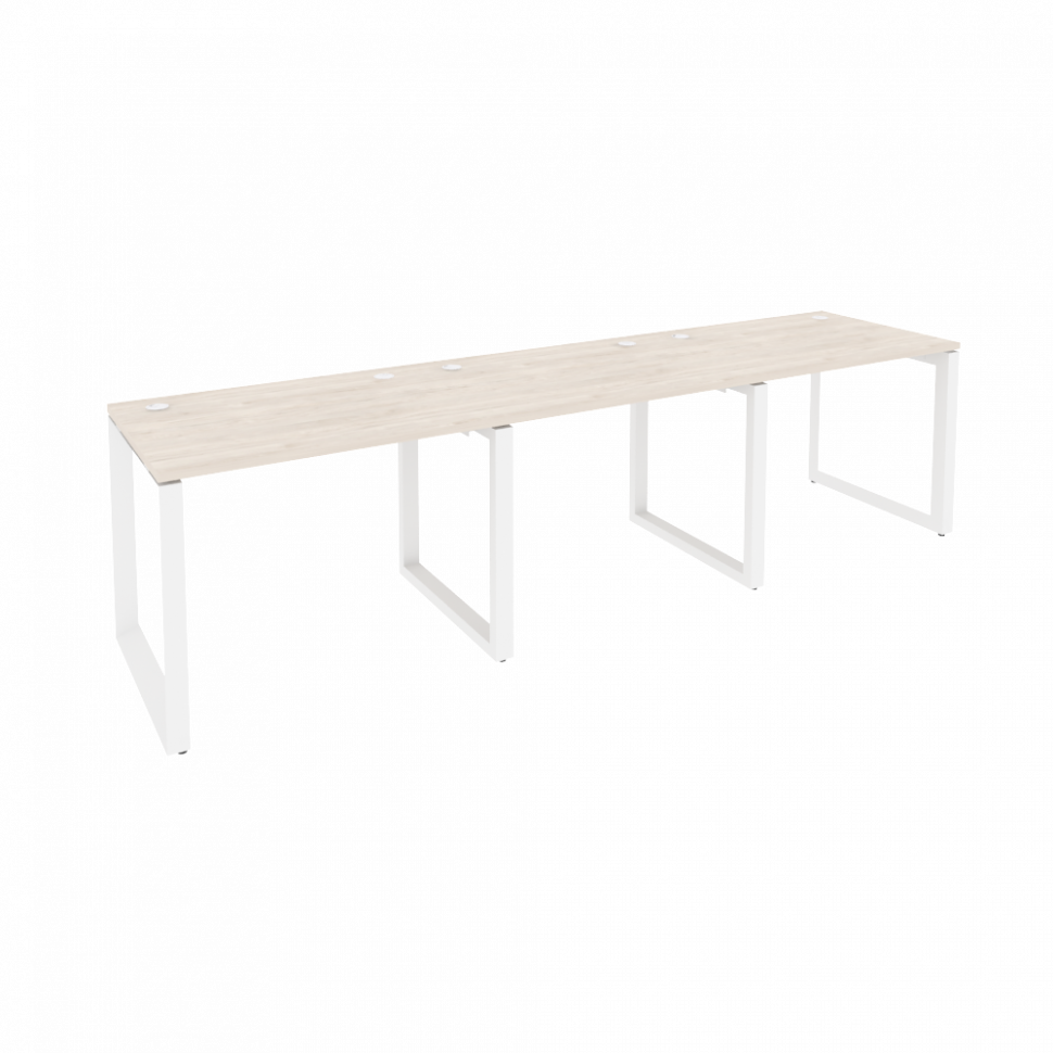 Onix Рабочая станция на О-образном м/к O.MO-RS-3.1.7 Денвер Светлый/Металл Белый 2940*720*750 Onix Рабочая станция на О-образном м/к O.MO-RS-3.1.7 Денвер Светлый/Металл Белый 2940*720*750