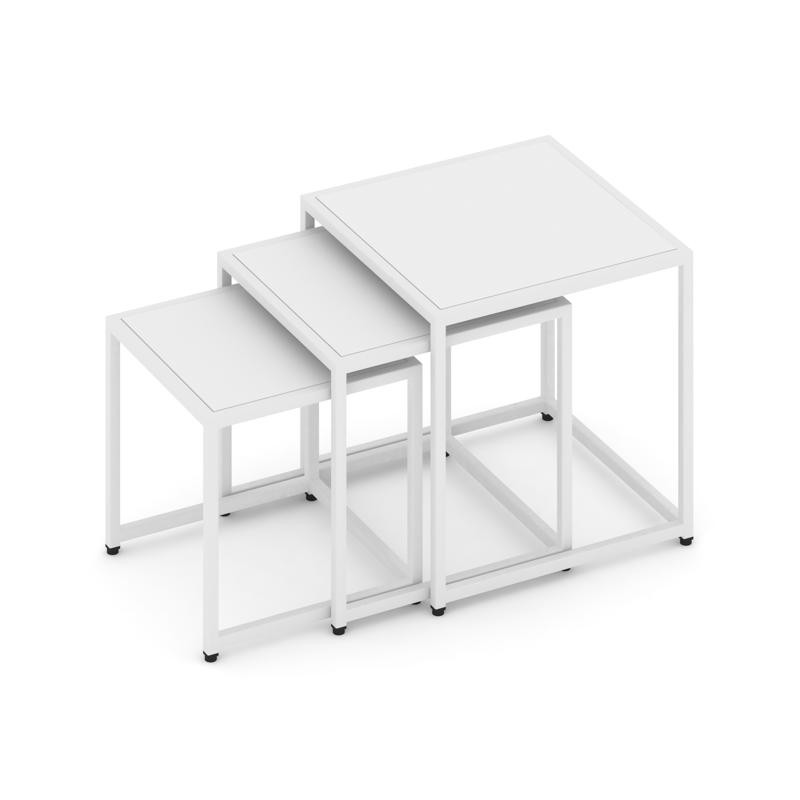 Loft Стол журнальный VR.L-SJK-50 Белый Бриллиант/Металл Белый 500*500*500