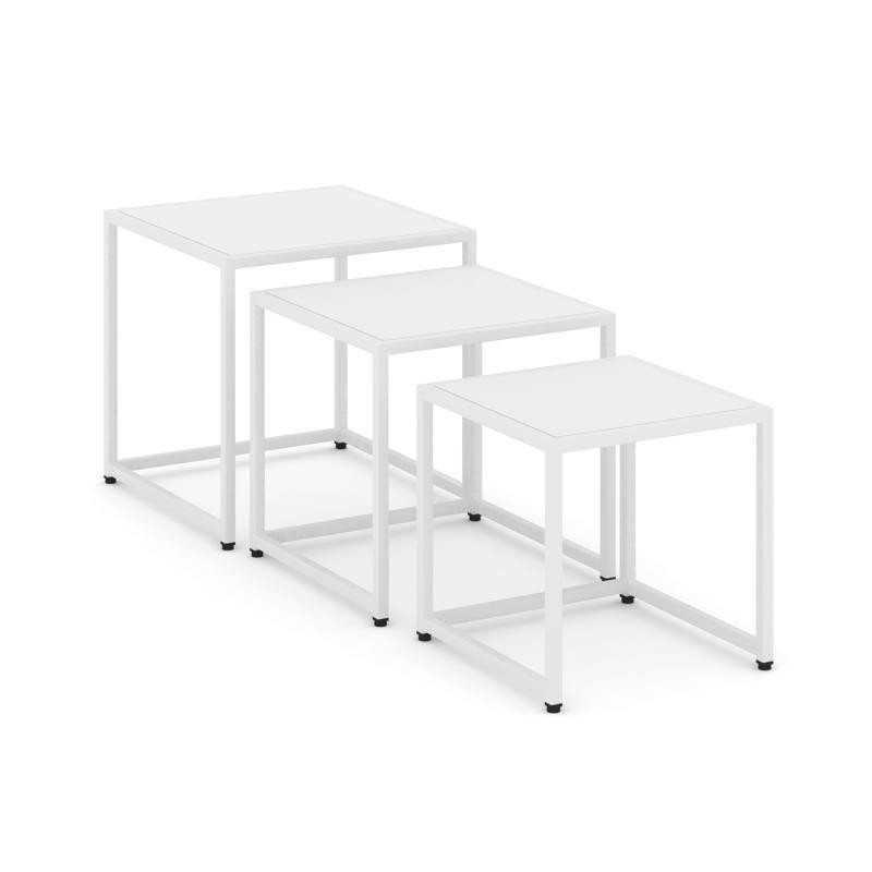 Loft Стол журнальный VR.L-SJK-50 Белый Бриллиант/Металл Белый 500*500*500