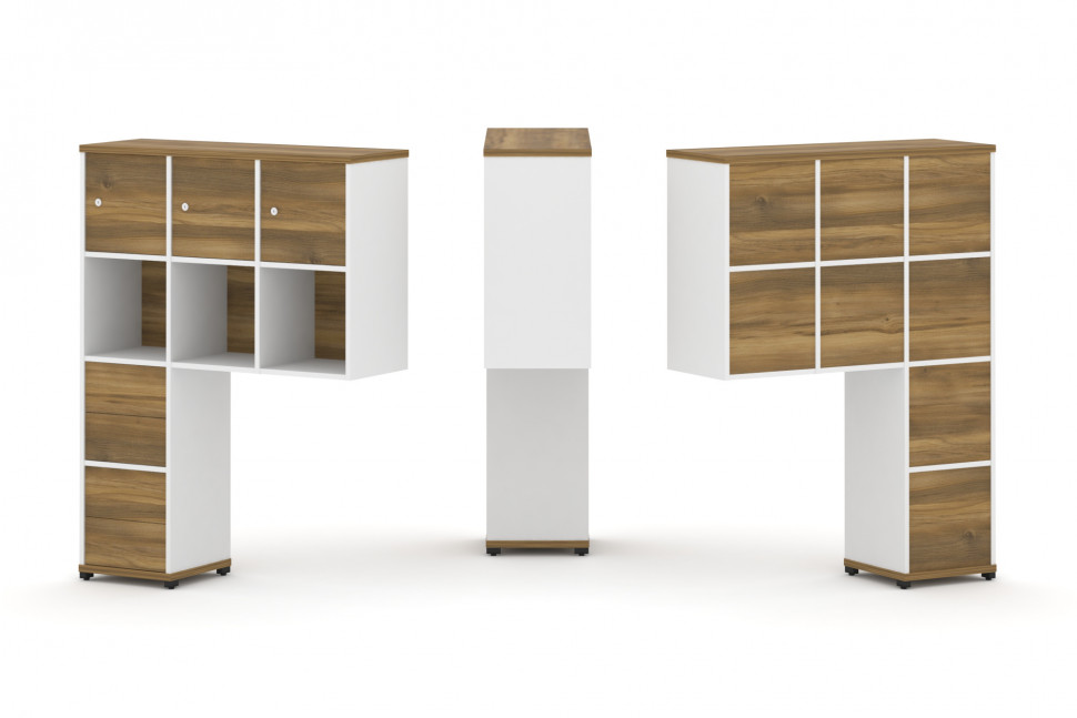 Concept Надставка высокая CN.ONV-006 Сандал Янтарный/Белый Бриллиант/Металл Черный 1099*350*1486