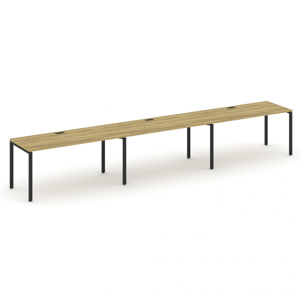 Concept Рабочая станция 3 места CN.ORS-008 Дуб Винченцо/Металл Черный 4740*720*750