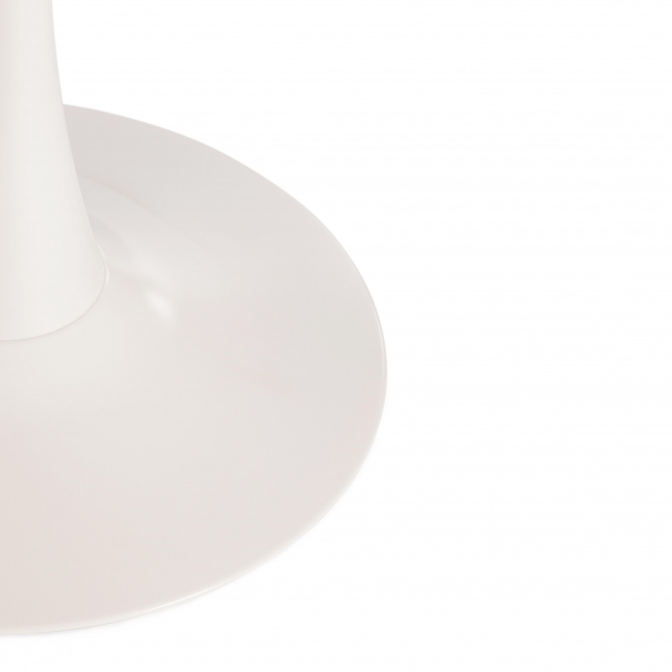 Стол TULIP (mod. 011) металл, мдф, белый, D90х75 см