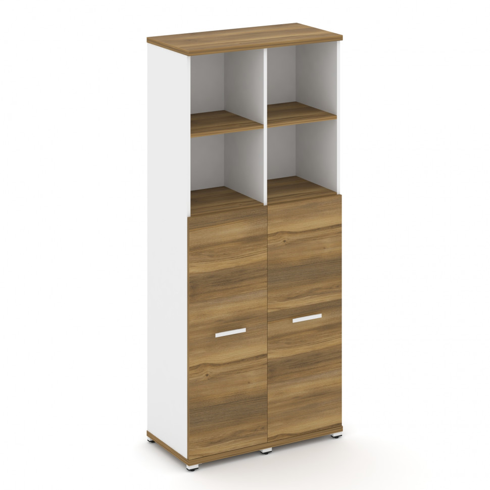 Concept Шкаф 2 узкие секции, 5 ниш CN.STU-524 W Сандал Янтарный/Белый Бриллиант/Металл Белый 836*420