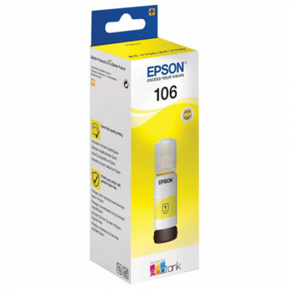 Чернила EPSON 106 (C13T00R440) для СНПЧ L7160/L7180, желтые, ОРИГИНАЛЬНЫЕ