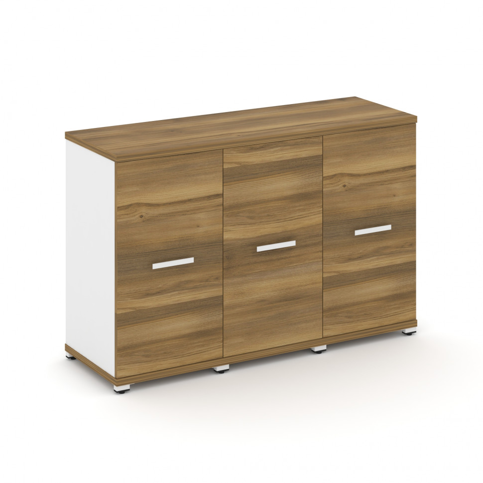 Concept Шкаф 3 узкие секции, 2 ниши CN.STU-233 W Сандал Янтарный/Белый Бриллиант/Металл Белый 1252*4