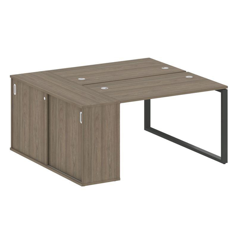 Metal System Рабочая станция с шкафом-купе на О-образном м/к БО.РС-СШК-1.2 Т Вяз Благородный/Металл