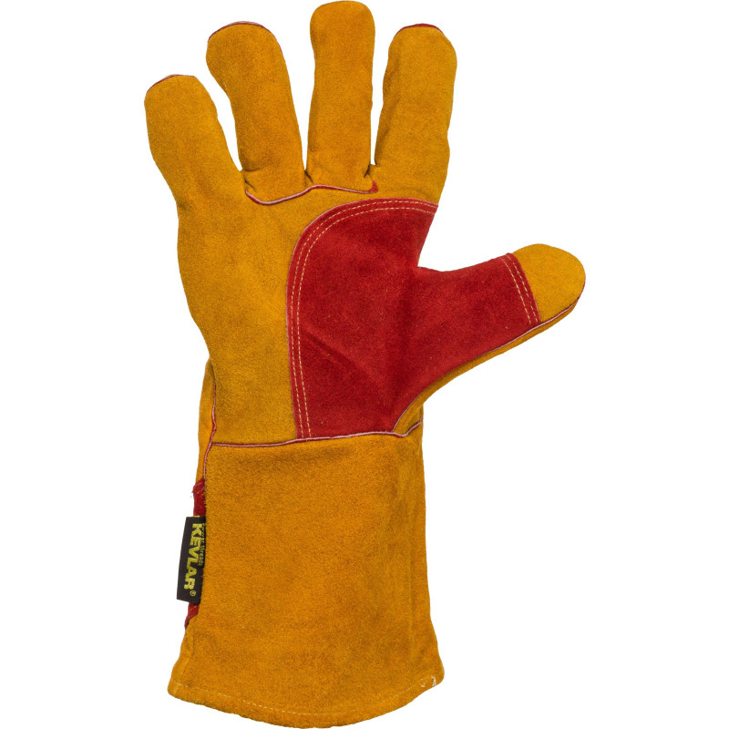 Краги сварщика спилковые Гренадер пятипалые желтые Краги сварщика спилковые Гренадер пятипалые желтые