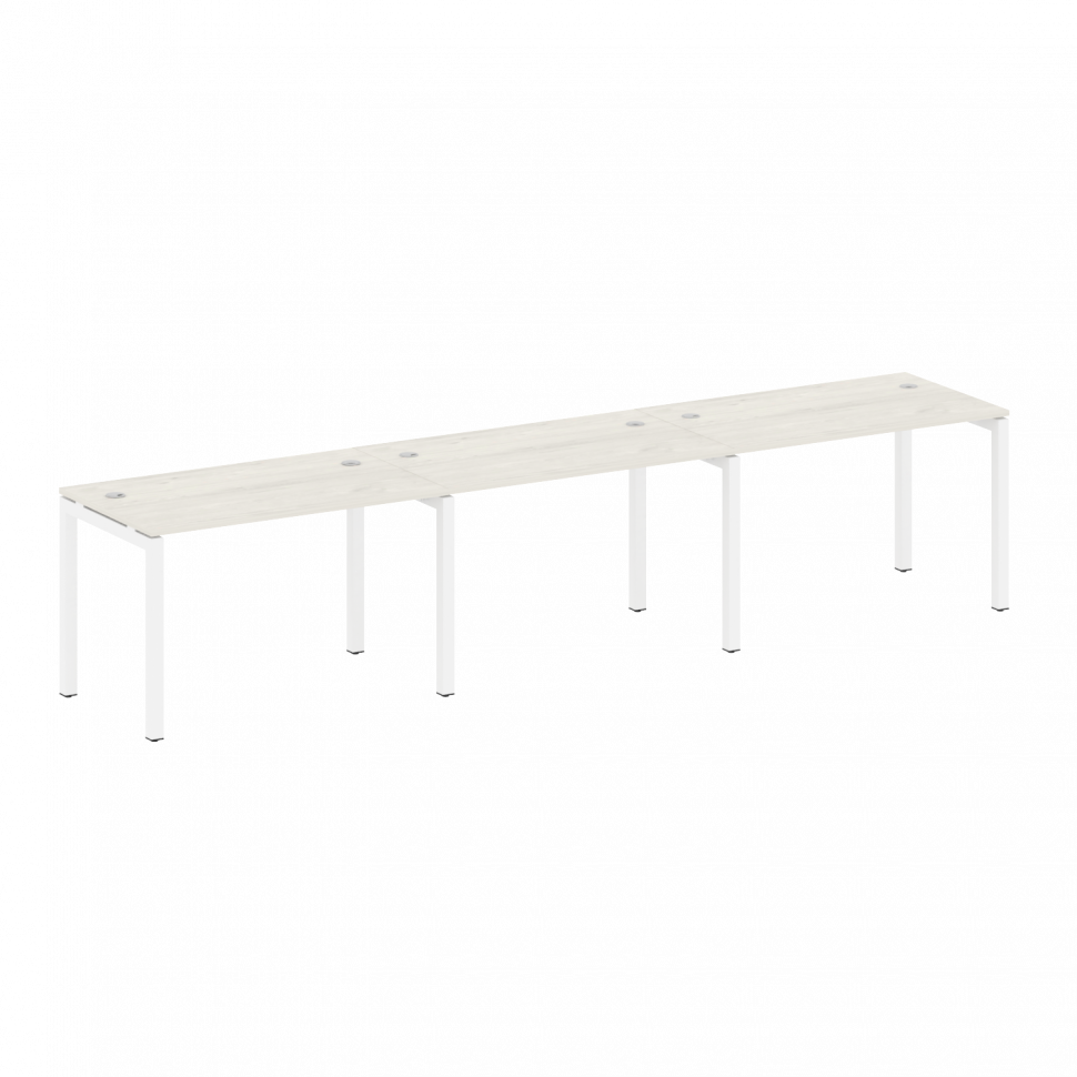 Metal System Quattro Рабочая станция на 3 места на П-образном м/к 50БП.СМ-3.2 Дуб Наварра/Металл Бел Metal System Quattro Рабочая станция на 3 места на П-образном м/к 50БП.СМ-3.2 Дуб Наварра/Металл Бел