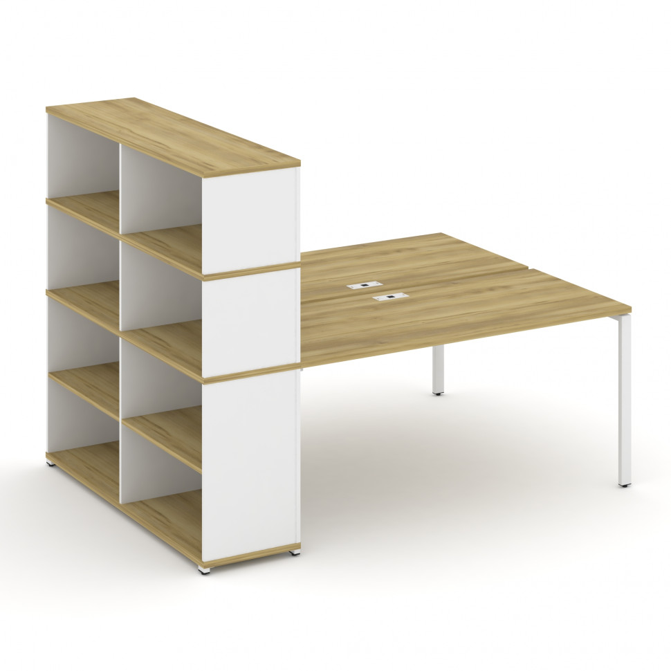 Concept Рабочая станция с опорным стеллажом с надставкой выс. CN.DRS-216 Дуб Винченцо/Белый Бриллиан Concept Рабочая станция с опорным стеллажом с надставкой выс. CN.DRS-216 Дуб Винченцо/Белый Бриллиан