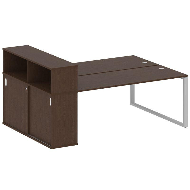 Metal System Рабочая станция с шкафом-купе на О-образном м/к БО.РС-СШК-2.5 Т Венге Цаво/Металл Серый Metal System Рабочая станция с шкафом-купе на О-образном м/к БО.РС-СШК-2.5 Т Венге Цаво/Металл Серый