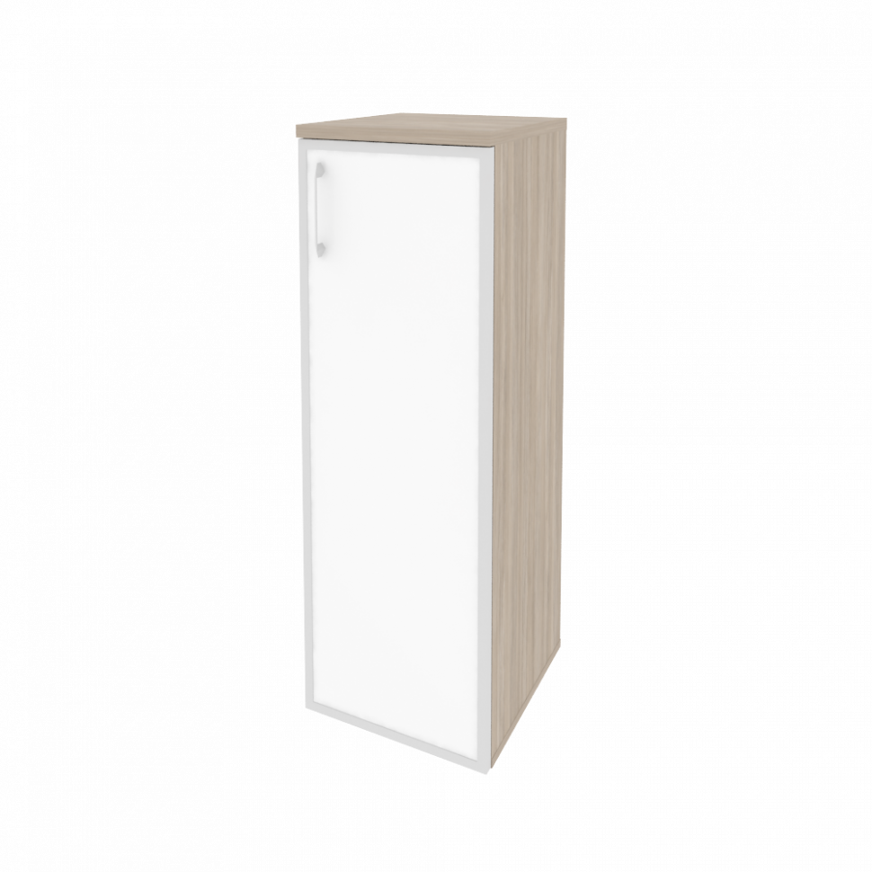 Onix Шкаф средний узкий правый O.SU-2.4 R (R) white Дуб Аттик/Стекло White 400*420*1207