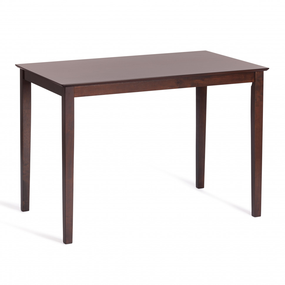 Обеденный комплект Хадсон (стол + 4 стула)/ Hudson Dining Set дерево гевея/мдф, стол: 110х70х75см / стул: 44х42х89см, cappuccino (темный орех), ткань кор.-зол. (1