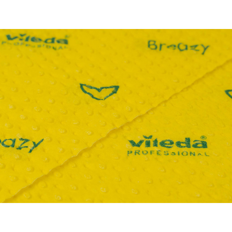 Салфетки хозяйственные Vileda Бризи 36х35см желтые 25шт/уп 161618