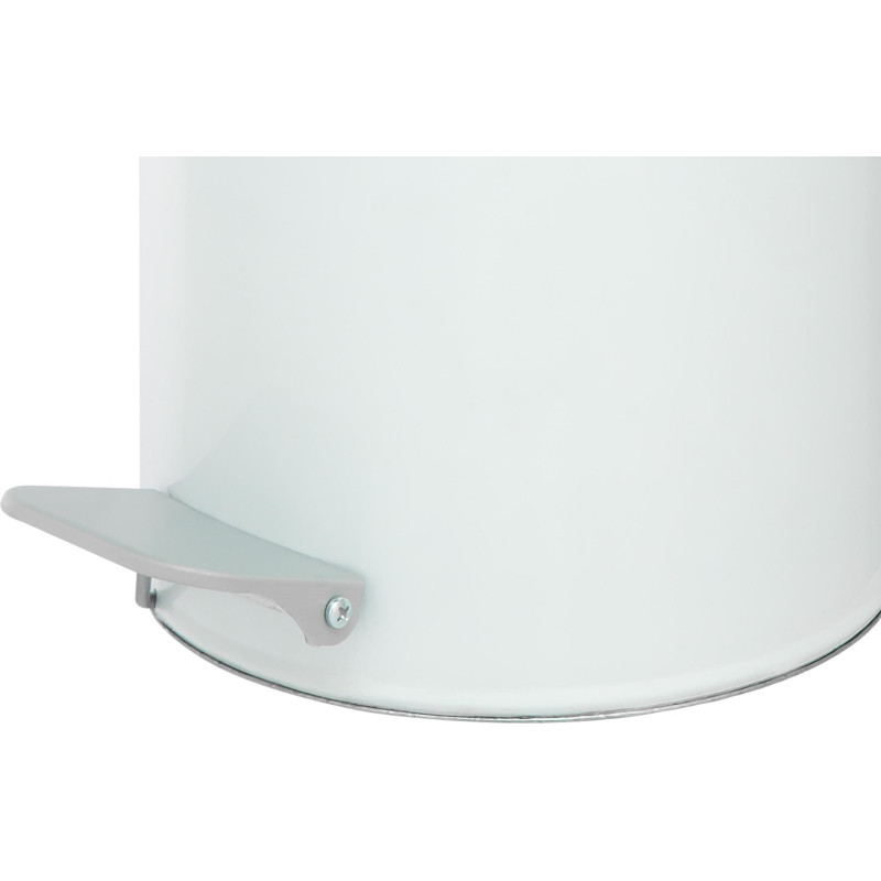 Ведро мусорное с педалью стальное круглое 7 л хром, 200 ммx230 мм