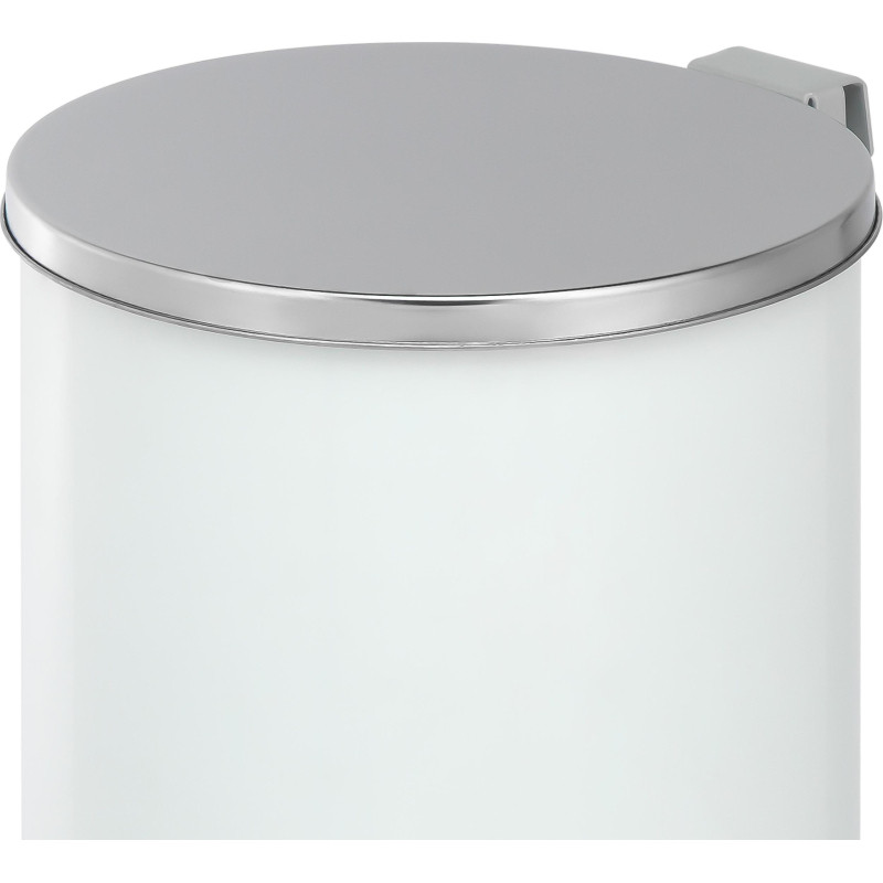 Ведро мусорное с педалью стальное круглое 7 л хром, 200 ммx230 мм