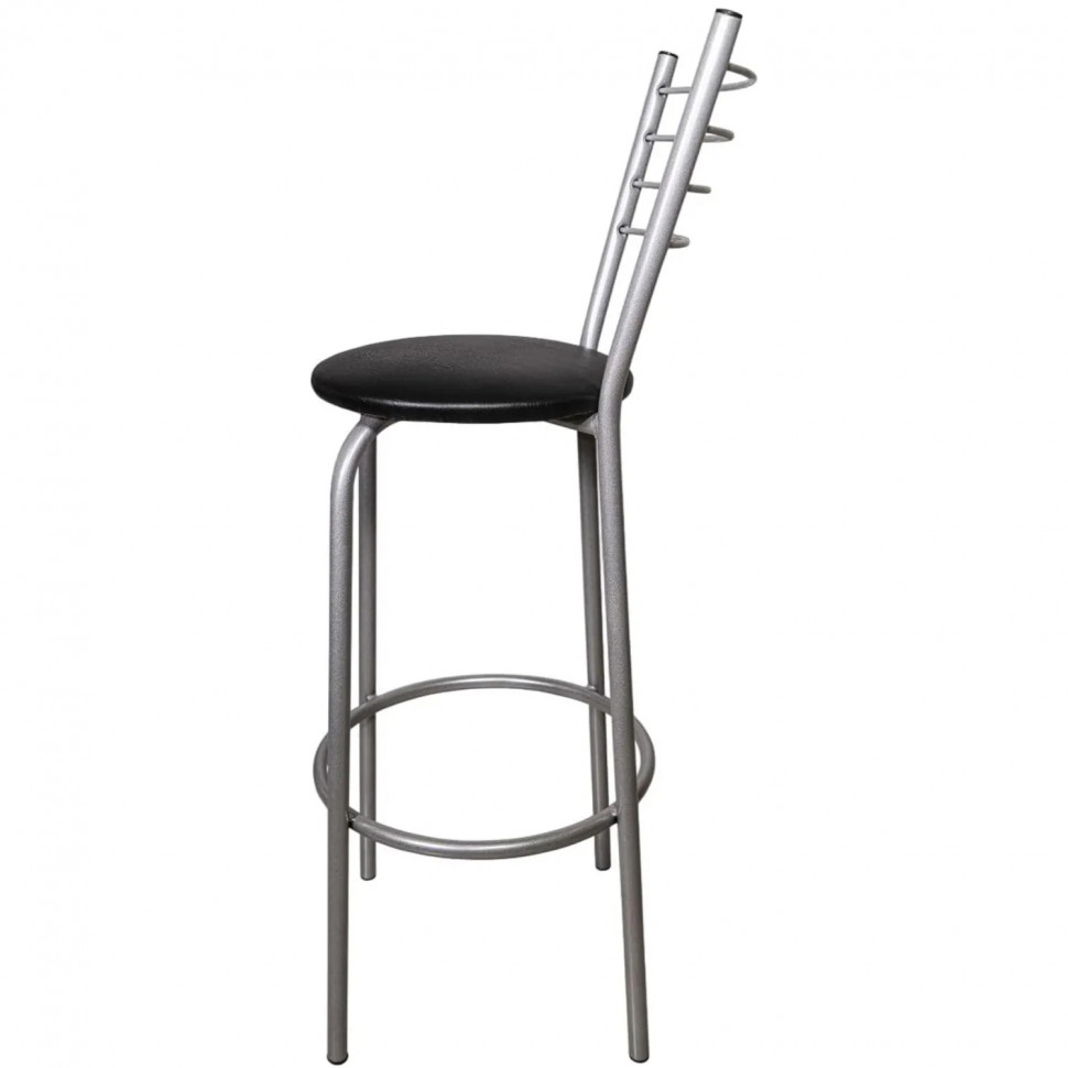 Стул барный MKM_Волна черный полим/хром