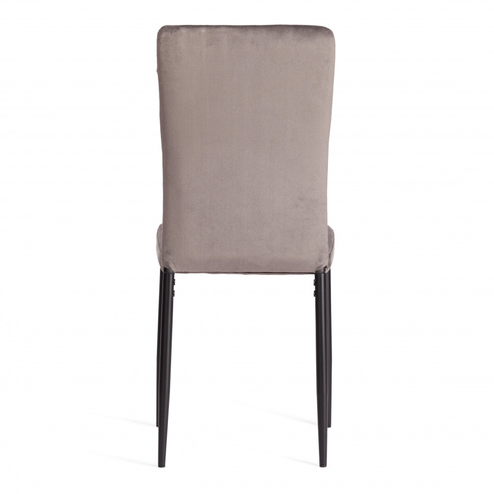 Стул VERTER (mod. 37-1) металл, флок, 47,8 х 41,5 х 97 см, Dark grey (темно-серый) HLR24 / черный