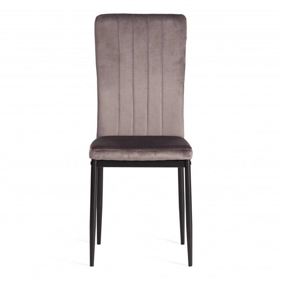 Стул VERTER (mod. 37-1) металл, флок, 47,8 х 41,5 х 97 см, Dark grey (темно-серый) HLR24 / черный