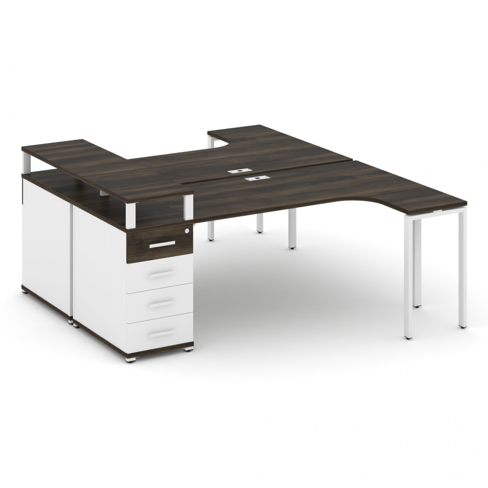 Concept Рабочая станция CN.DSA-406 W Дуб Мали/Белый Бриллиант/Металл Белый 2000*1180*917 Concept Рабочая станция CN.DSA-406 W Дуб Мали/Белый Бриллиант/Металл Белый 2000*1180*917