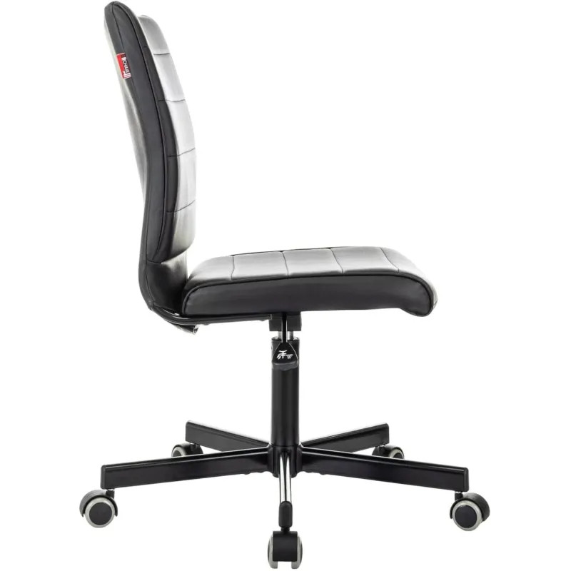 Кресло VB_EChair 303 PU черный эко.кожа крестов. металл черный