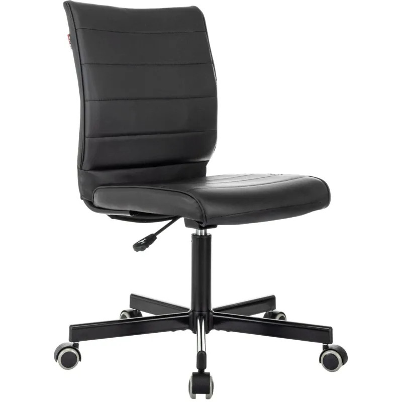 Кресло VB_EChair 303 PU черный эко.кожа крестов. металл черный