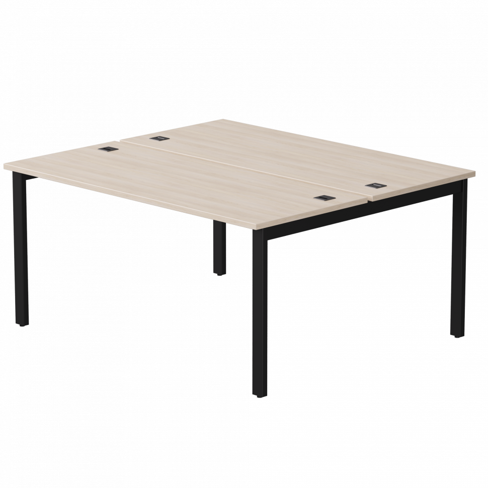 Бенч-система на 2 места Everprof EVO (ЭВО) на металлокаркасе 1580х670(1370)x755 Дуб Соната/Черный