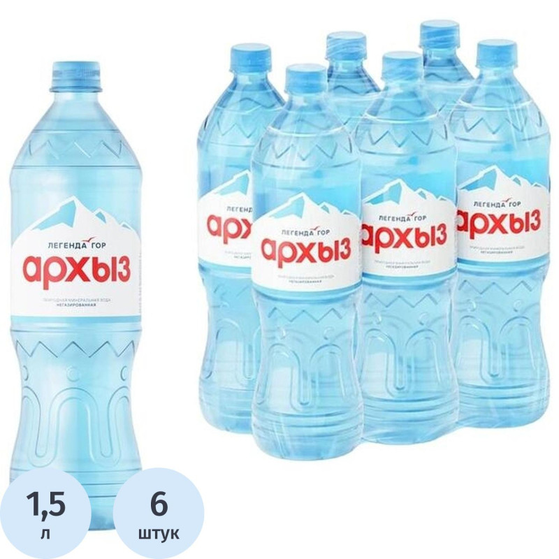 Вода минеральная Легенда Гор Архыз 1,5 л. негаз. ПЭТ