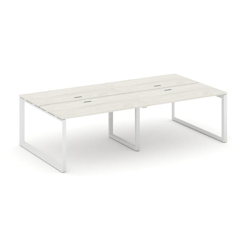 Style Project Рабочая станция двухсторонняя SN-59O.DRS-052 Дуб Наварра/Металл Белый/Белый Заглушка 2