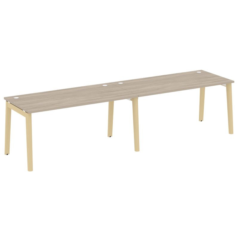 Onix Wood Рабочая станция OW.RS-2.4.8 Дуб Аттик/Дуб Светлый/Металл Белый 3160*800*750