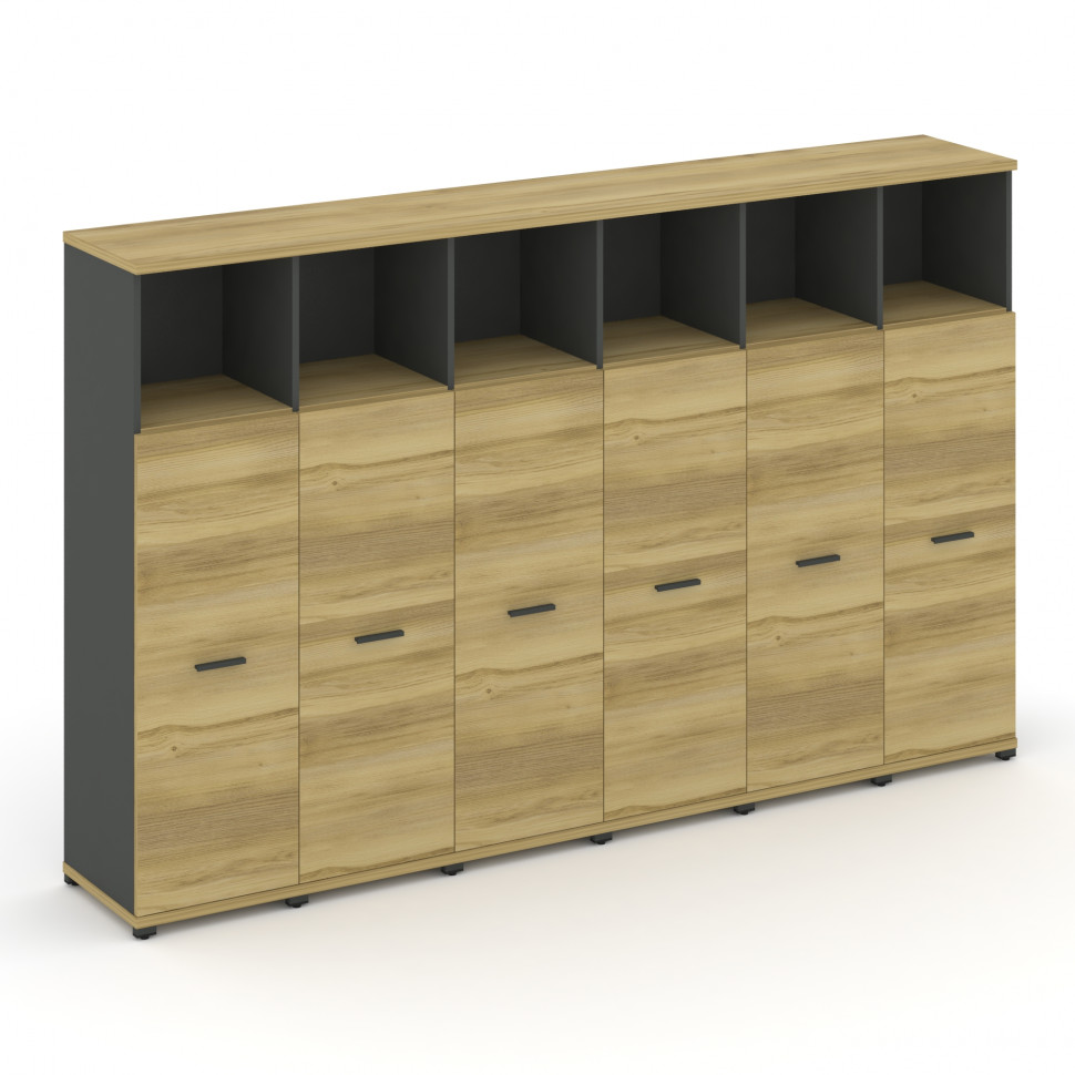 Concept Шкаф 6 узких секций, 4 ниши CN.STU-463 A Дуб Винченцо/Антрацит/Металл Антрацит 2500*420*1554 Concept Шкаф 6 узких секций, 4 ниши CN.STU-463 A Дуб Винченцо/Антрацит/Металл Антрацит 2500*420*1554