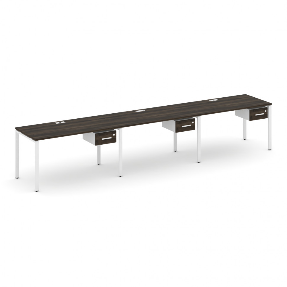 Concept Рабочая станция односторонняя с подвес. тумбами 3 места CN.ORS-131 W Дуб Мали/Белый Бриллиан