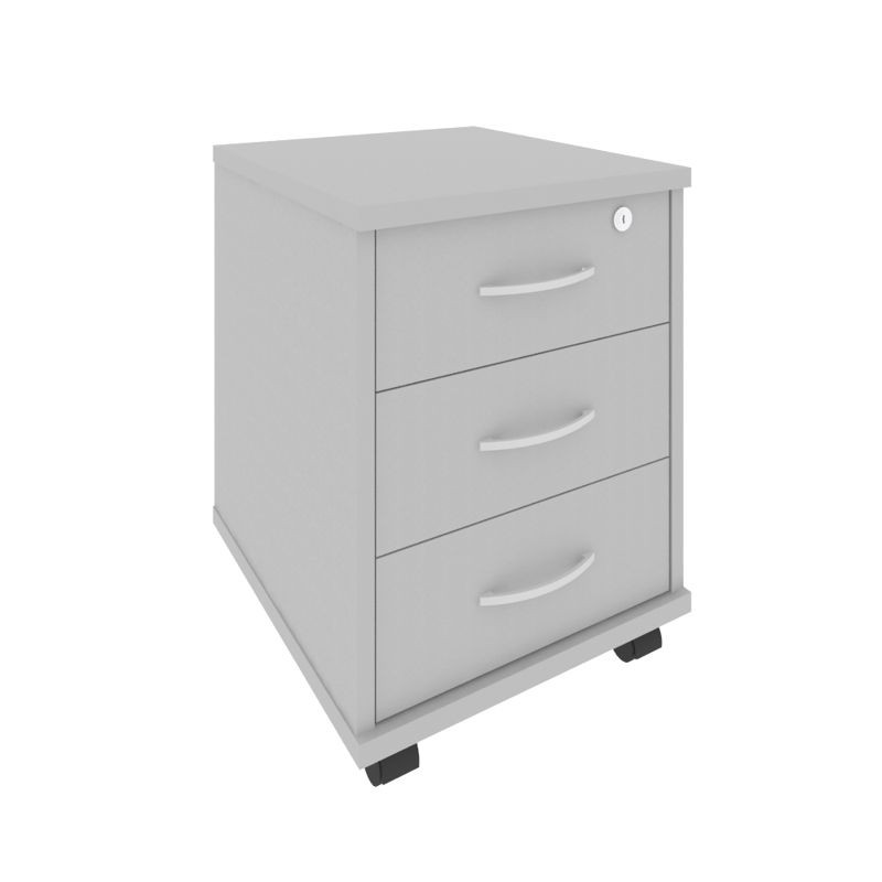 Riva Тумба подкатная 3 ящ. с фолдингом А.ТМ-3F Серый 420*450*556 Riva Тумба подкатная 3 ящ. с фолдингом А.ТМ-3F Серый 420*450*556