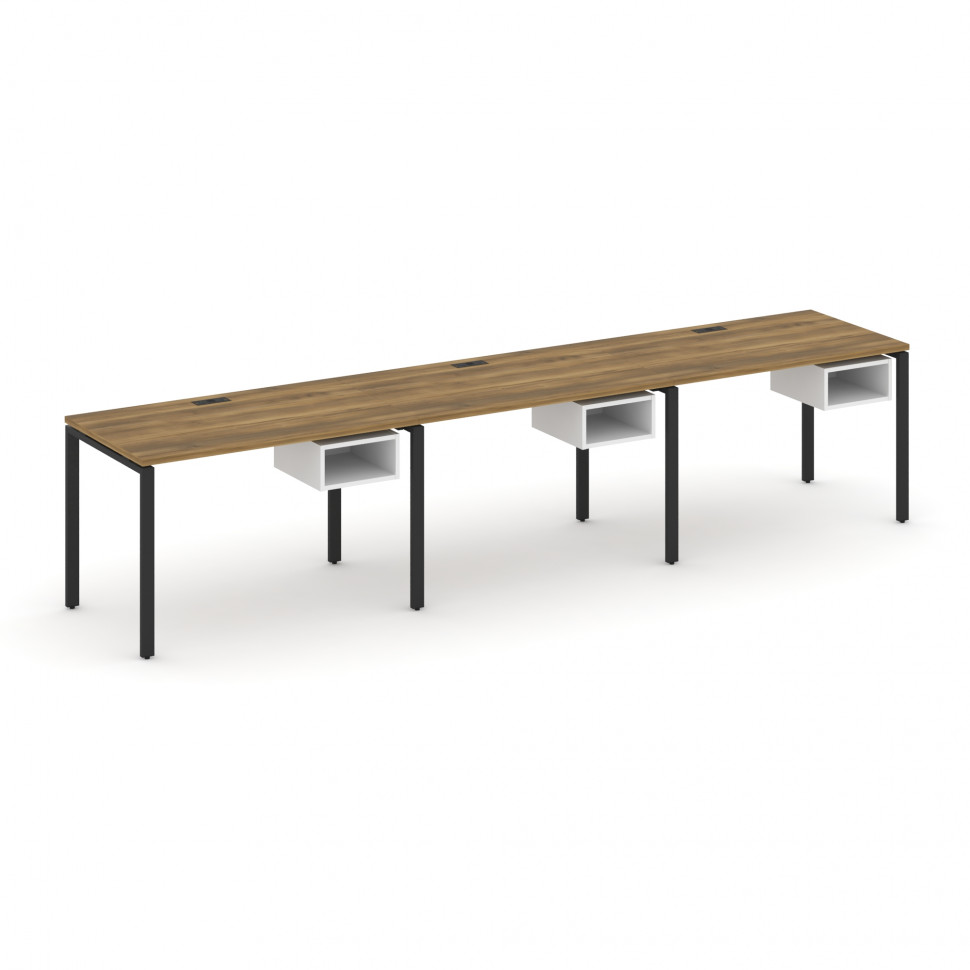 Concept Рабочая станция односторонняя с подвес. тумбами 3 места CN.ORS-122 Сандал Янтарный/Белый Бри