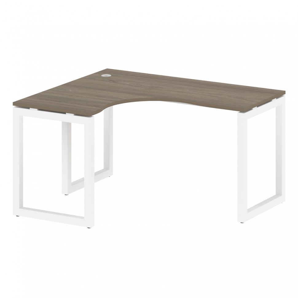 Metal System Quattro Стол криволинейный левый на О-образном м/к 50БО.СА-3 (L) Вяз Благородный/Металл Metal System Quattro Стол криволинейный левый на О-образном м/к 50БО.СА-3 (L) Вяз Благородный/Металл