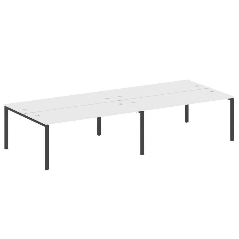 Metal System Рабочая станция на 4 места на П-образном м/к БП.СМ-4.5 Белый/Металл Антрацит 3600*1475* Metal System Рабочая станция на 4 места на П-образном м/к БП.СМ-4.5 Белый/Металл Антрацит 3600*1475*