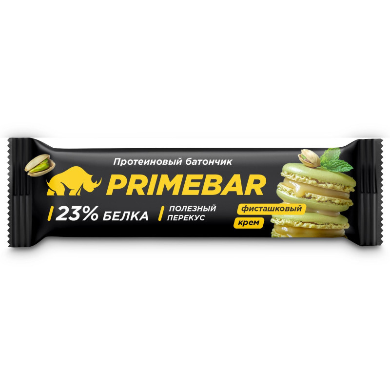 Батончик с содерж протеина PRIMEBAR глазир со вкус Фисташк крем 40гx15шт/уп