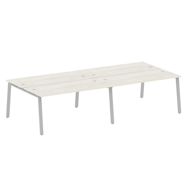 Metal System Рабочая станция на 4 места на А-образном м/к БА.СМ-4.4 Дуб Наварра/Металл Серый 3200*14 Metal System Рабочая станция на 4 места на А-образном м/к БА.СМ-4.4 Дуб Наварра/Металл Серый 3200*14