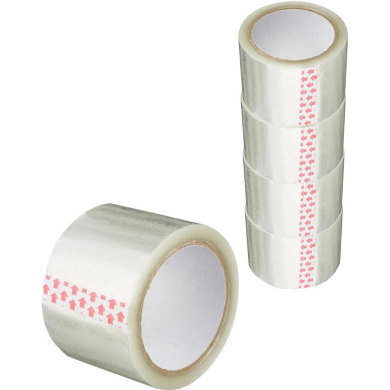 Клейкая лента упаковочная 75мм х 66м 47мкм прозрачная 4 шт/уп СПб