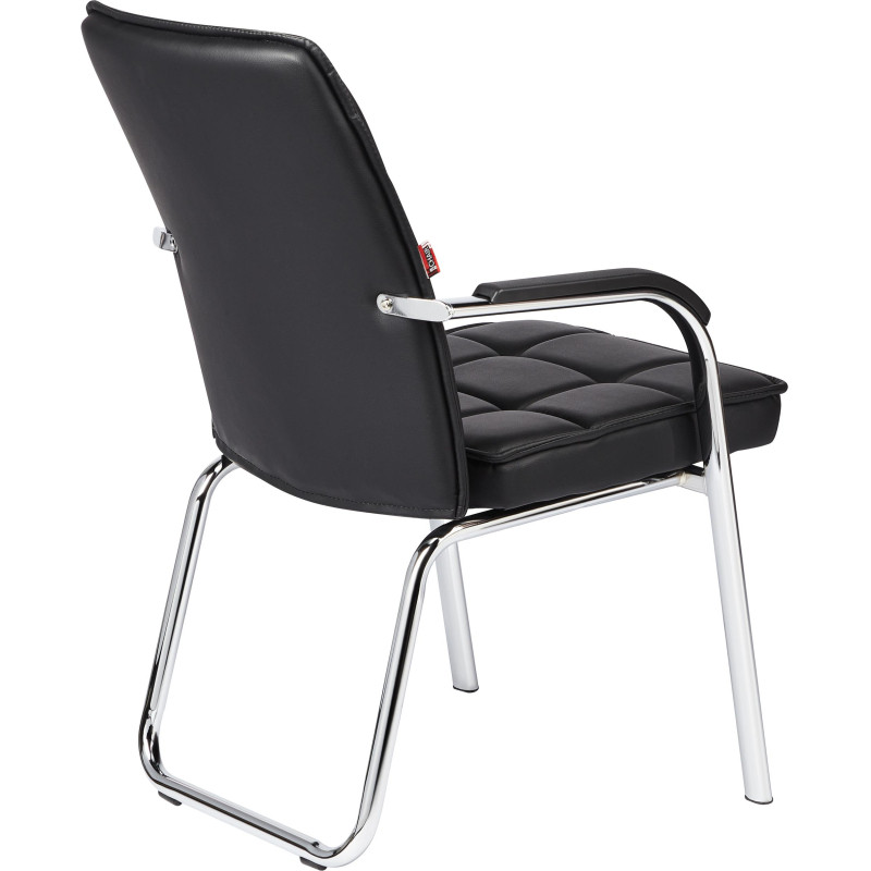 Конференц-кресло BN_TQ_Echair-810 VPU кожзам черный, хром