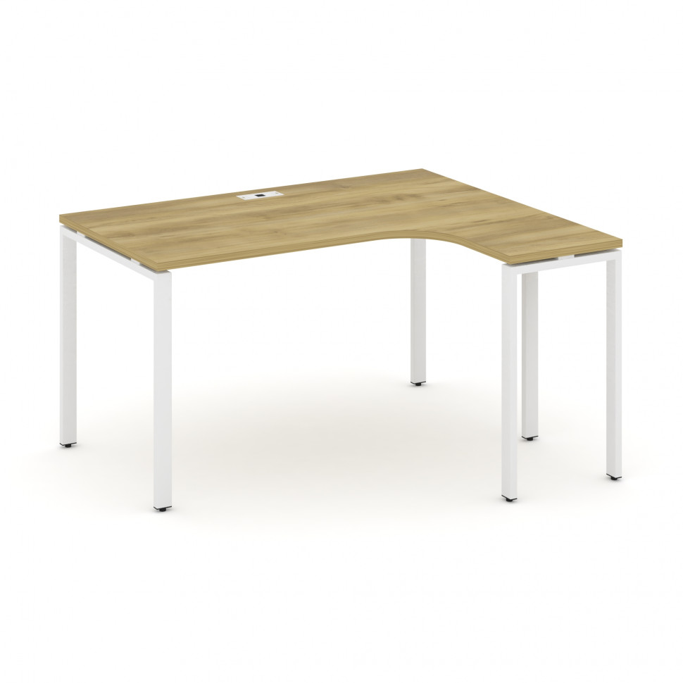 Concept Стол эргономичный CN.SA-001(R) Дуб Винченцо/Металл Белый 1380*1180*750 Concept Стол эргономичный CN.SA-001(R) Дуб Винченцо/Металл Белый 1380*1180*750